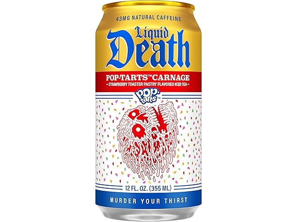 12PK Liquid Death Iced Tea, Pop-Tarts™ Carnage