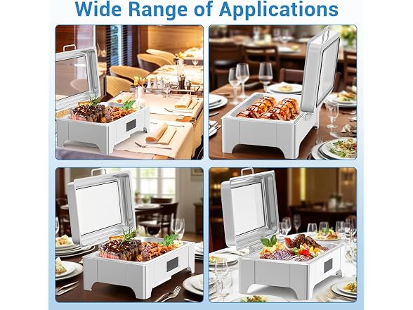 Electric Chafing Dishes, 9QT Smart-Touch Buffet Warmers Sets
