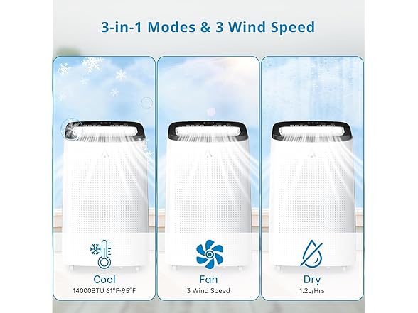 Hipicute 14000 BTU Room Portable AC