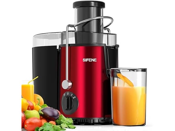 SIFENE Compact Centrifugal Juicer, 3" Wide Chute