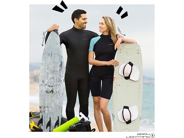Dark Lightning Men Shorty Wetsuit Women