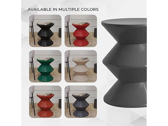 LeisureMod Aura Plastic Side Table