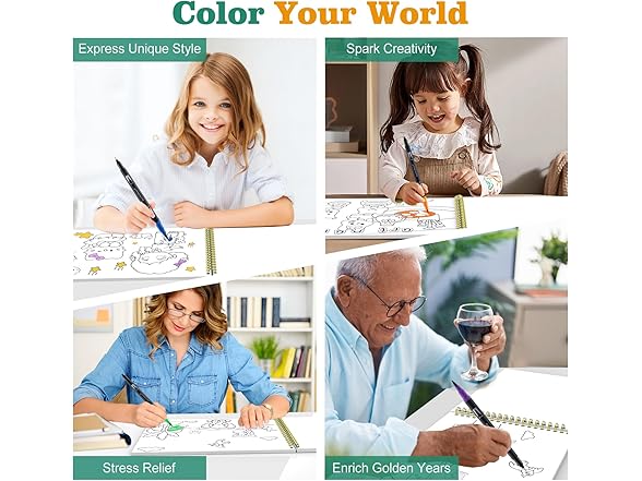 Coloring Book Set for Kids & Adults