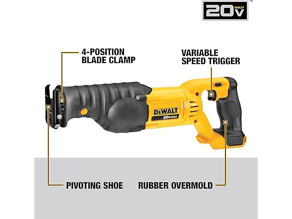 DEWALT DCS380B 20V MAX Cordless Recip Saw