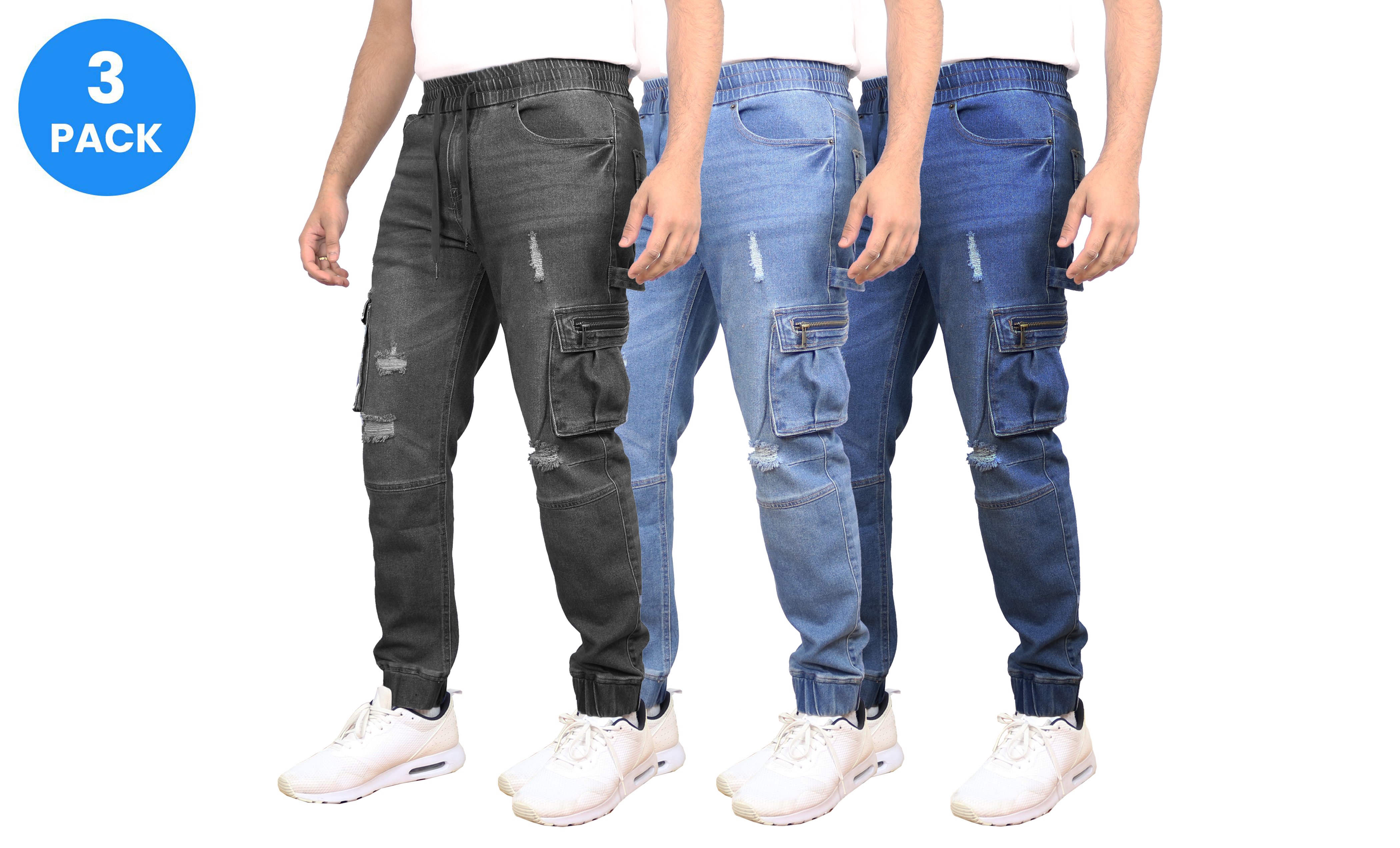 Men's Stretch Cargo Jean Jogger (S-3XL) - Gallery 33