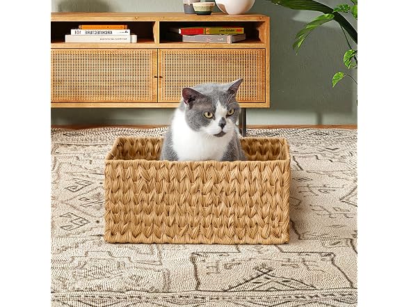 Suptinwear Waterproof Wicker Storage Basket