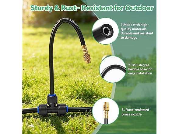 BUIGNDG 120Ft 1/4" Drip Irrigation System
