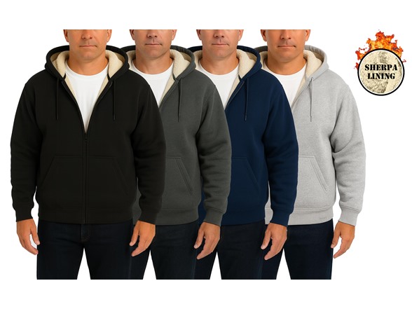 Mens Super Heavyweight Sherpa Hoodie (1 or 2pk)