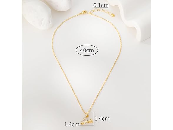 JHWYSPA 14K Gold Plated Initial Necklace