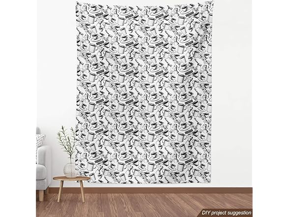 Lunarable Coffee Fabric by The Yard, Abstract