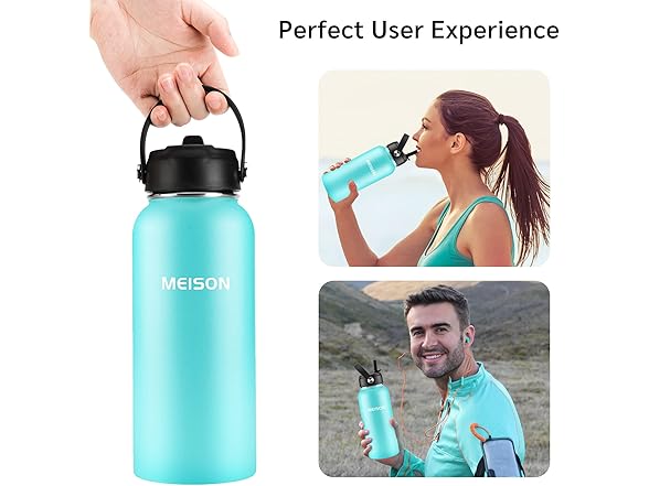 MEISON Insulated Water Bottle With Straw