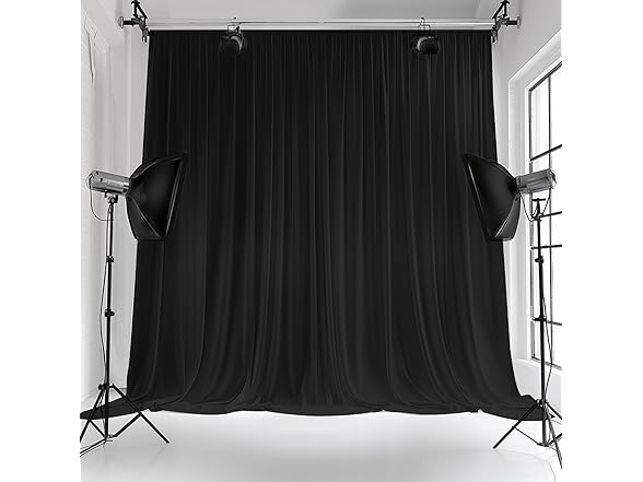 Gallety 10FT x 10F Black Backdrop