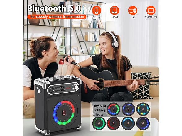 JAUYXIAN PA Speaker 2 Wireless Mics