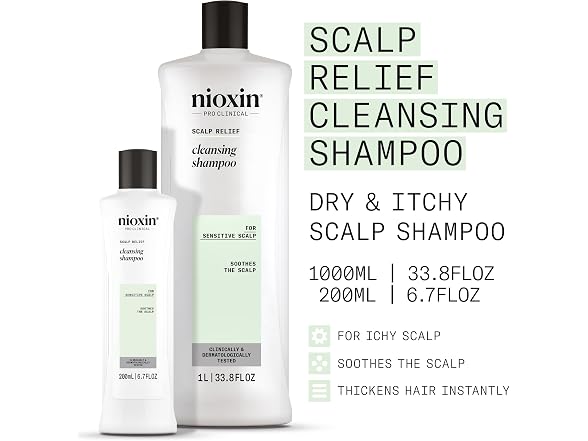Nioxin Scalp Relief Cleanser Shampoo, 6.7 oz