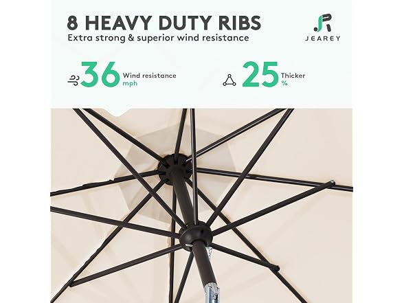 JEAREY 9FT Patio Market Umbrella