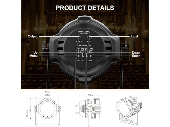 BETOPPER 200W COB Stage Lights,
