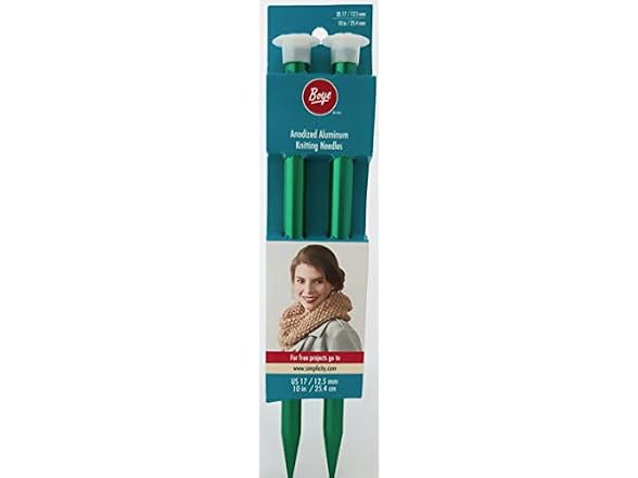 Boye Anodized Aluminum Knitting Needles, US
