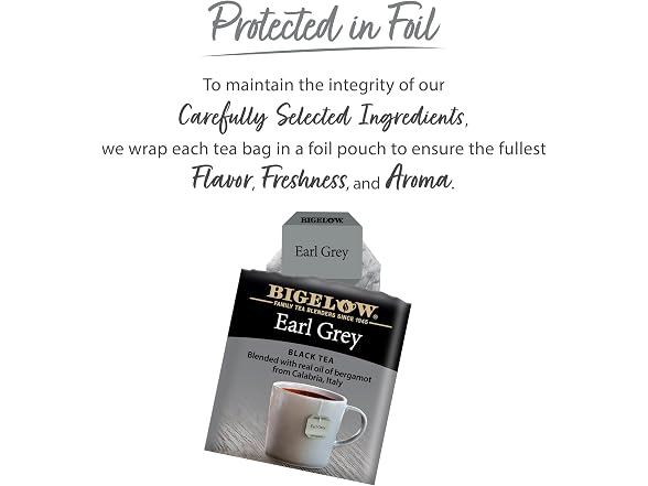 6PK Bigelow Tea Earl Grey Flavored Black Tea