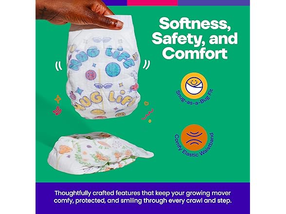 Happy Hues Disposable Diapers Size 5 78 Count