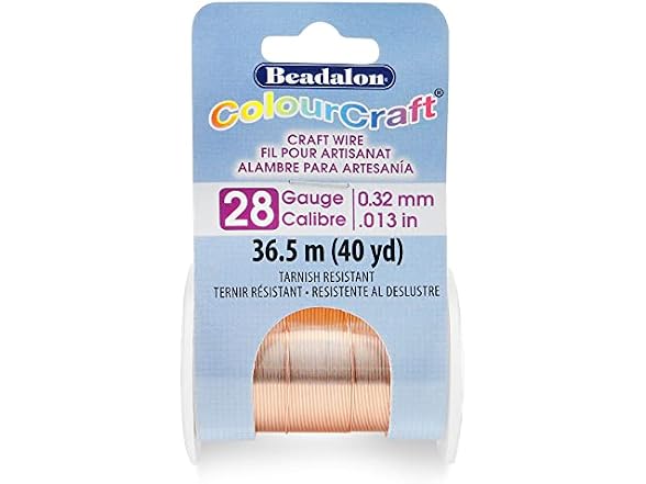Beadalon ColourCraft Wire, 28 Gauge, Copper