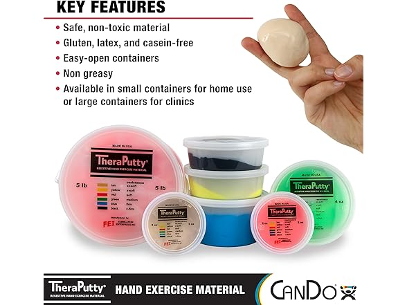 CanDo TheraPutty Standard Hand Exercise
