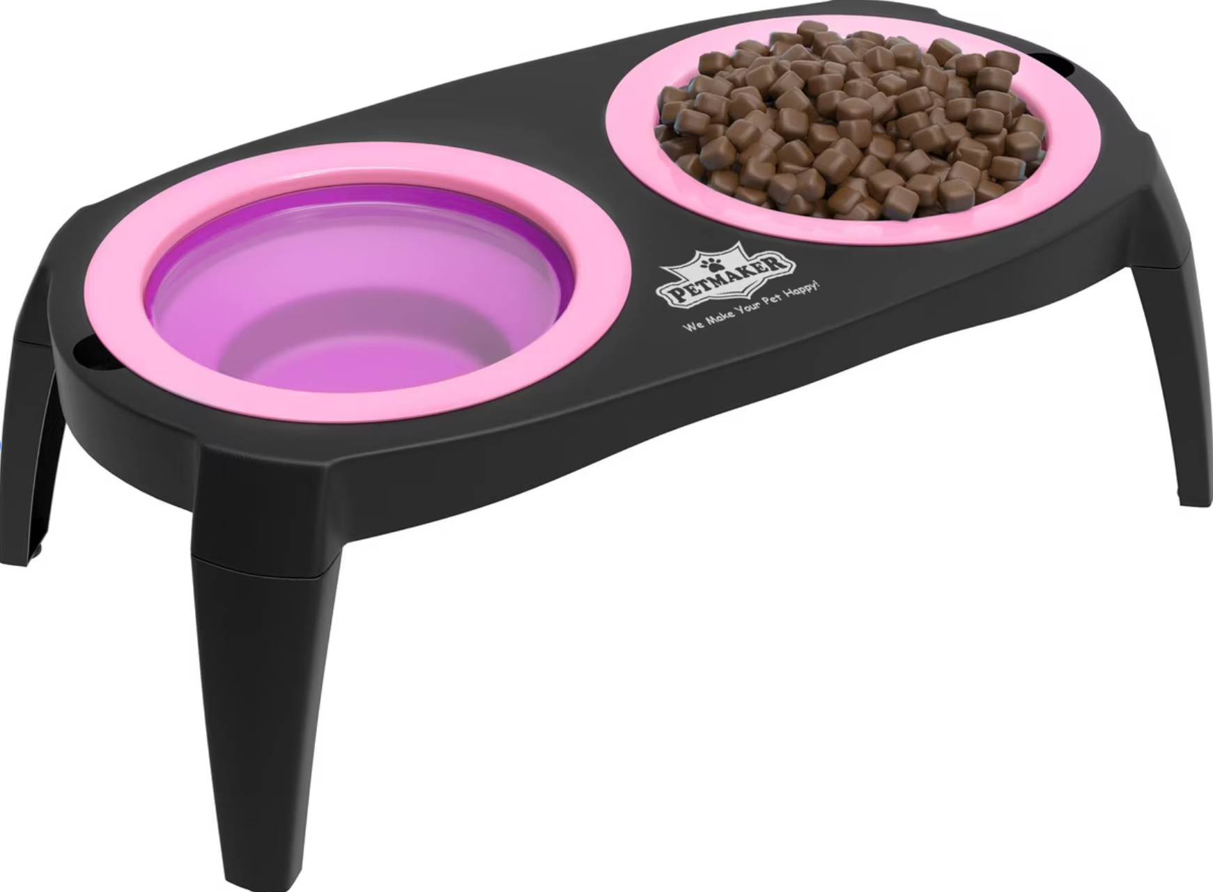 PET Adobe Elevated Dog and CAT Bowls, 2 Count, Pink - Gallery 2