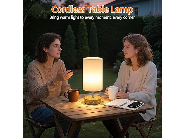 TOBUSA 2-Pack Rechargeable Table Lamps