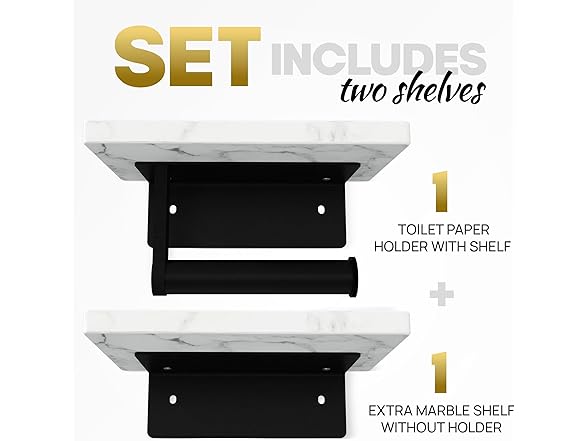 STYLWARE 2 Shelve Toilet Paper Holder