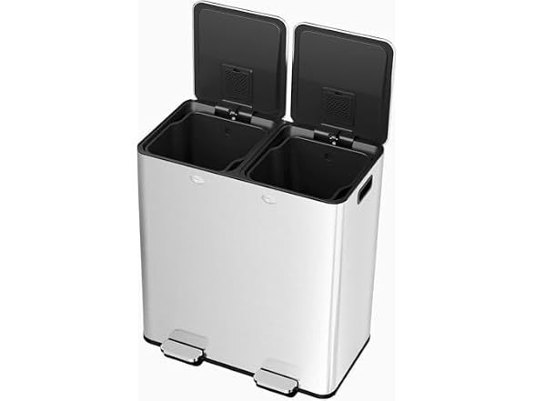 PrecisionAuto 8 Gal Recycling Bin Silver