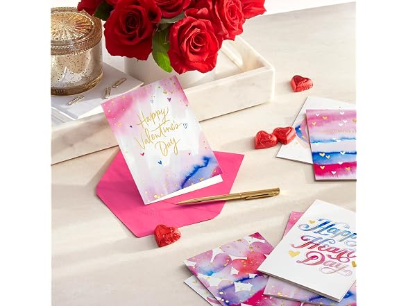 Hallmark Valentine's Day Cards 36ct Gold