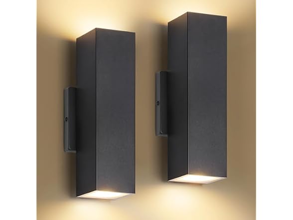 BesLowe 2-Pack Outdoor Wall Lights