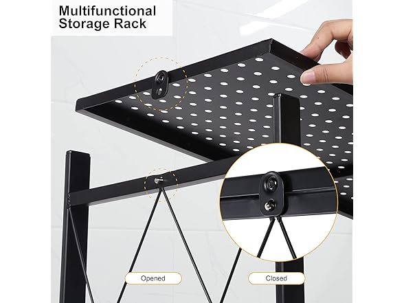 YSSOA HealSmart 4-Tier Heavy Duty Foldable Rack