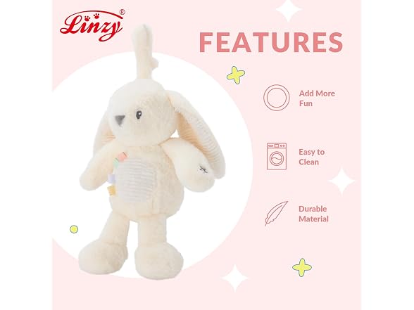 Linzy 10" Bunny Stroller Toy