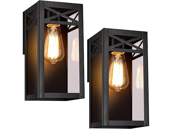 VerRon 2Pk 9.6" Outdoor Wall Light Fixture
