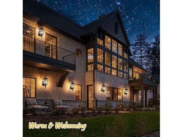 BesLowe 2-Pack Outdoor Wall Light Black