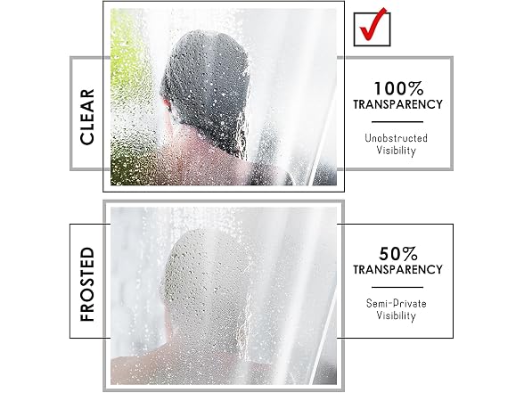 Clara Clark Clear Shower Curt Liner