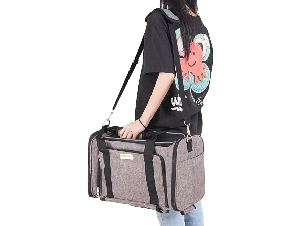 VEVOR Cat Carrier with Wheels, Airline Approved