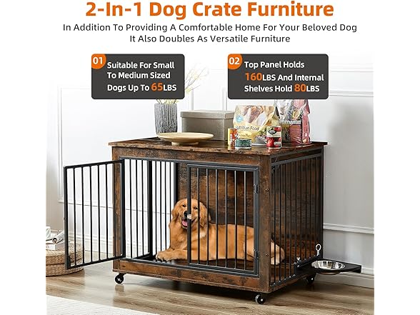 Heavy Duty 38" Dog Kennel Furniture