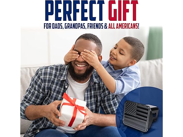 Zone Tech GA0084 USA American Flag Hitch Cover Black