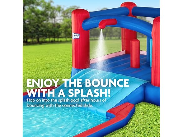Sunny & Fun Slide N’ Splash Bounce House Inflatable Water Slide Park