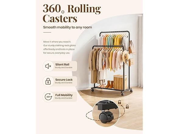 Delamu Clothes Rack Double Rods