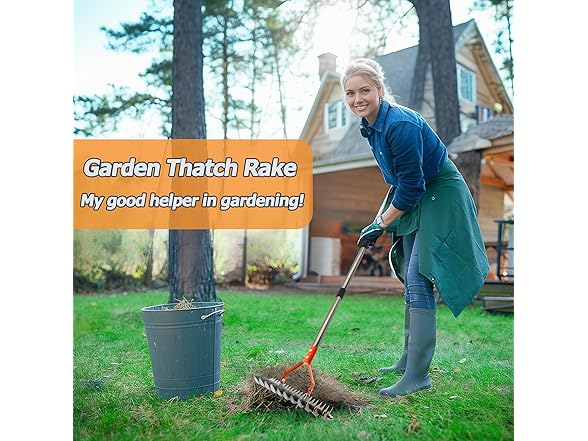 Qikstren Thatch Rake with Adjustable Handle