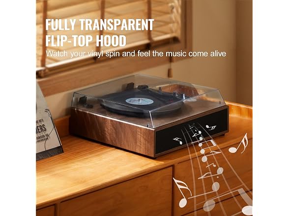 Vinyl Record Player, 3-Speed, Belt Driven