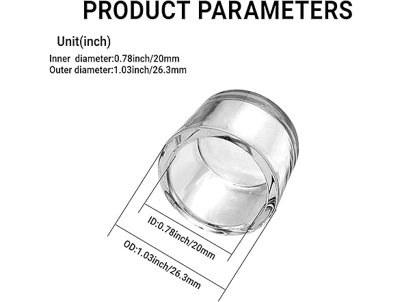 20mm Clear Acrylic Pipe End Cap