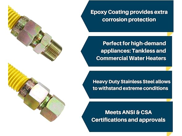 CMI Inc 18 Inch Flexible Gas Line Connector 1? OD 
