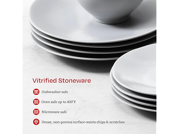 Eater x Zwiesel Fortessa Tempus Stoneware, 16 Piece Smoke