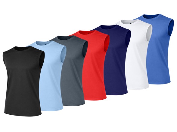 5-Pk Mens Moisture Wicking Muscle Tee