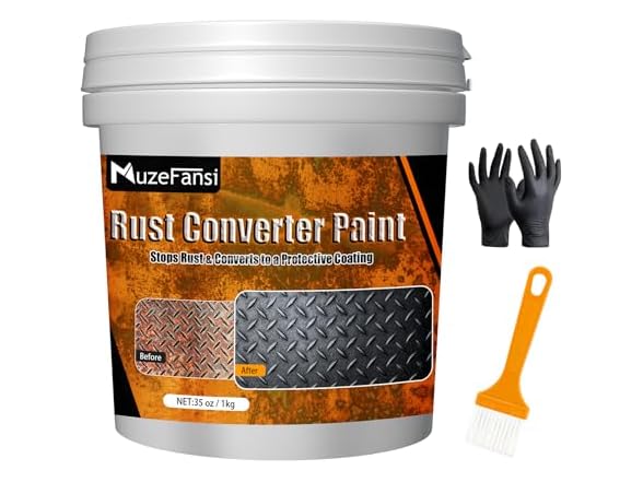 MuzeFansi 2-in-1 Rust Converter & Metal Primer