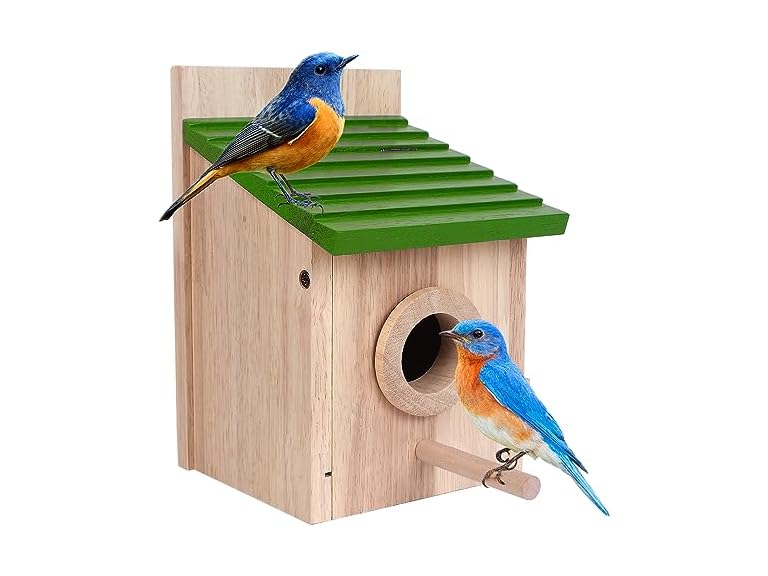 KZAIONE Bird House for Outside with Predator Guard