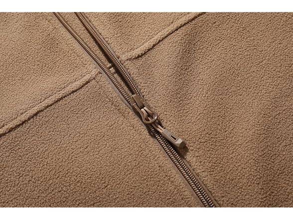 Gimecen Men Lightweight Full Zip Soft Polar Coat